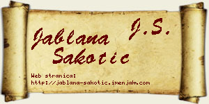Jablana Šakotić vizit kartica